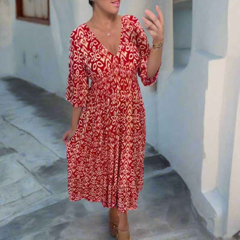 Isabella | Boho Printed Dress