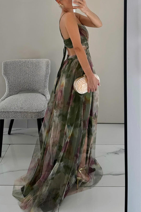 Marion - Stunning Maxi Dress For Wedding Guests With V Neckline For Women