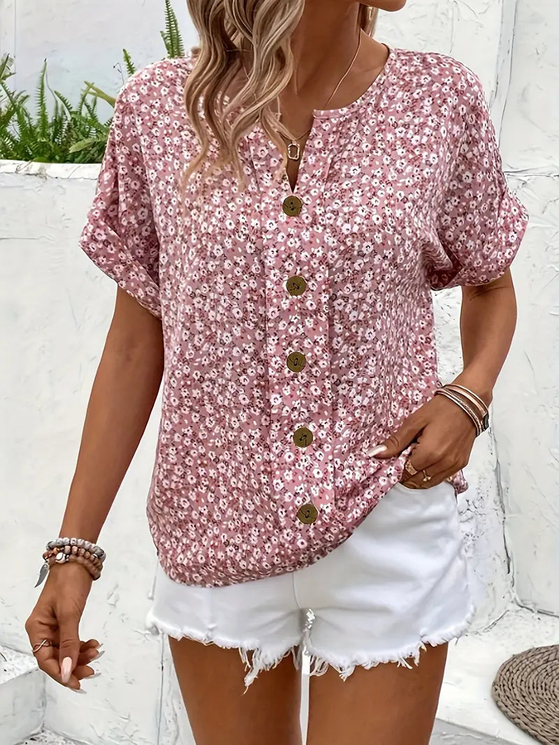 Jelena | Elegant Summer Floral Top