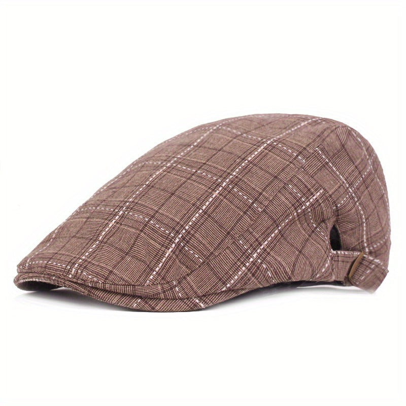 Averton™ | Check Pattern Cap – Smart, Packable & Everyday Stylish