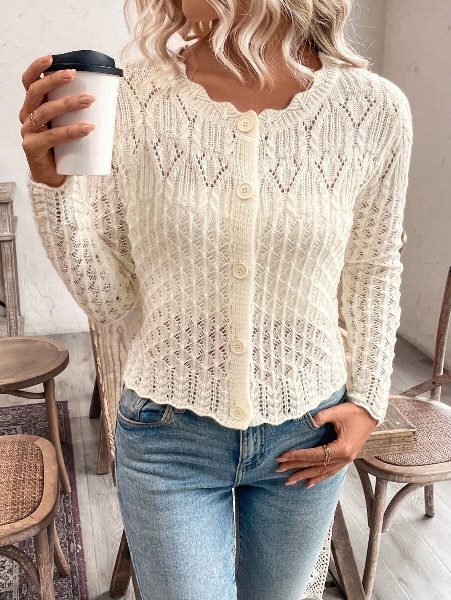 Averra - Open-Front Sculpted Knit Cardigan