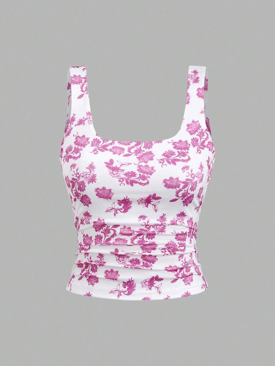 Sweetra Women's Casual Versatile Tank Top, Summer Graphic Cheetah Print Tees Women Tops