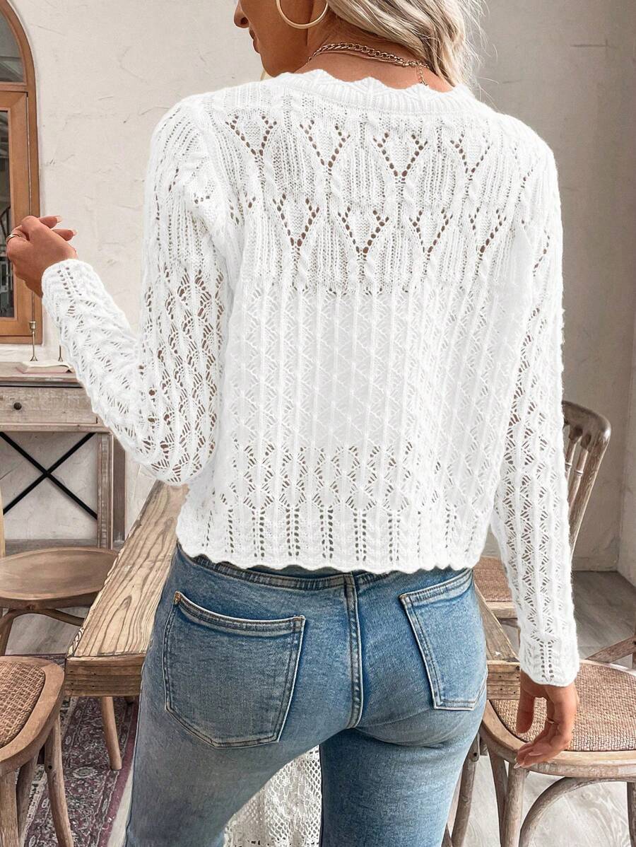 Averra - Open-Front Sculpted Knit Cardigan