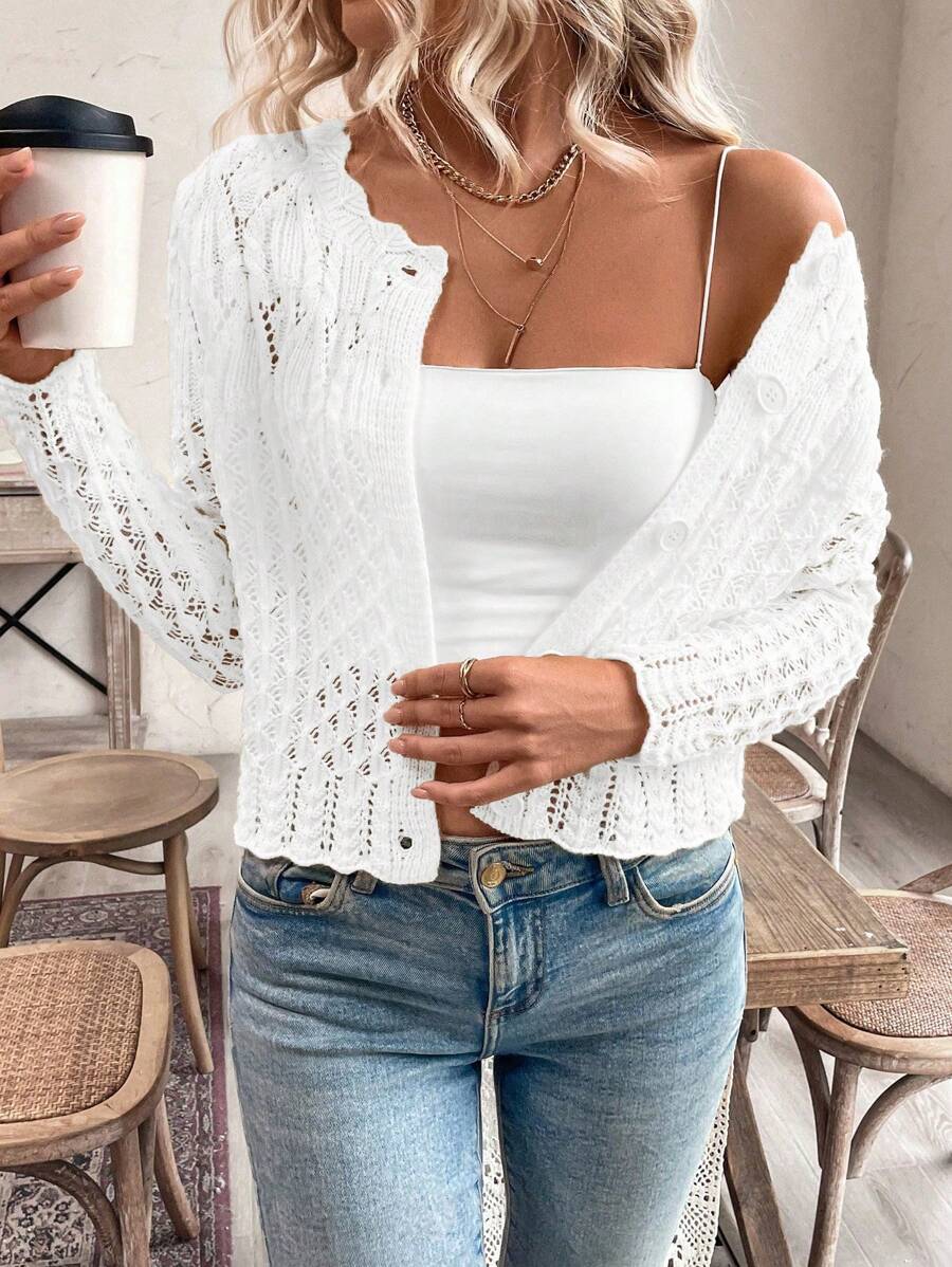 Averra - Open-Front Sculpted Knit Cardigan