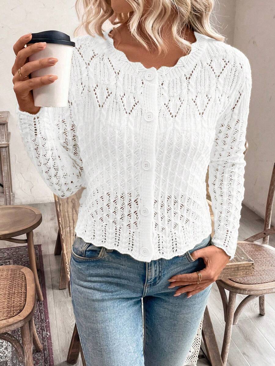 Averra - Open-Front Sculpted Knit Cardigan