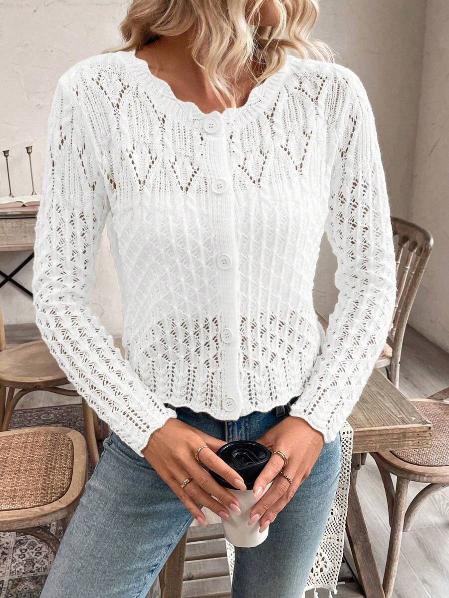 Averra - Open-Front Sculpted Knit Cardigan