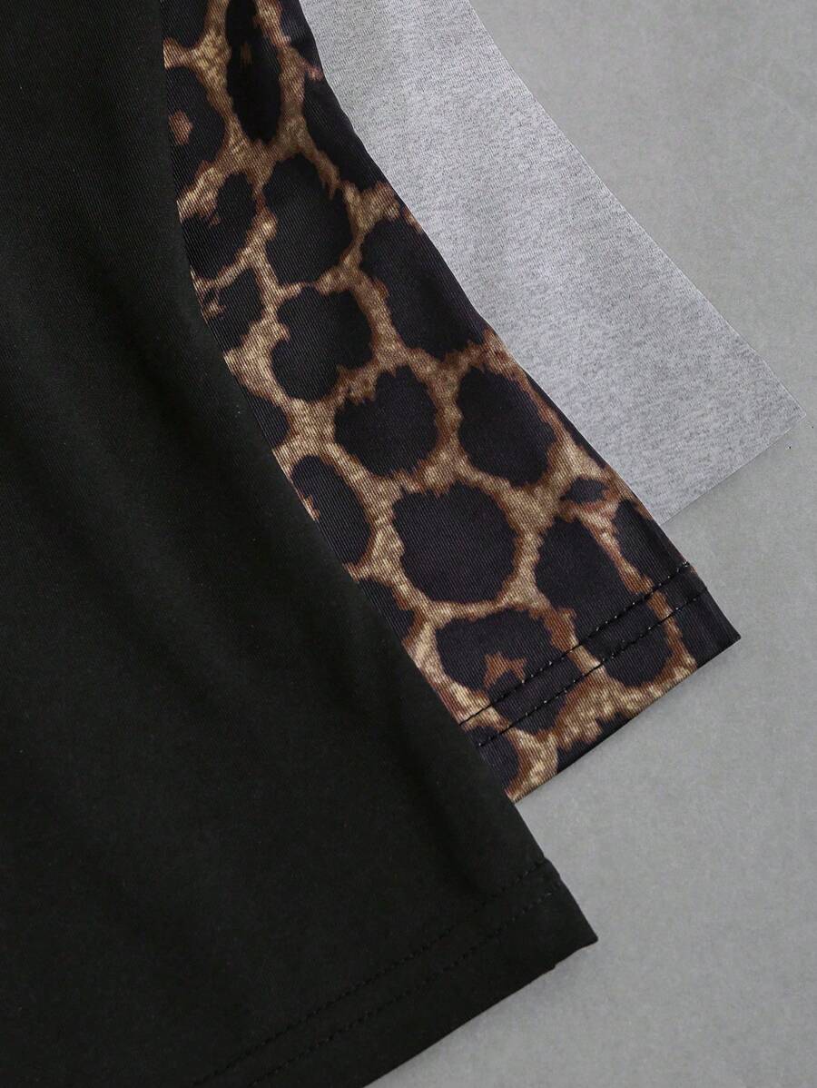 Sweetra Women's Casual Versatile Tank Top, Summer Graphic Cheetah Print Tees Women Tops