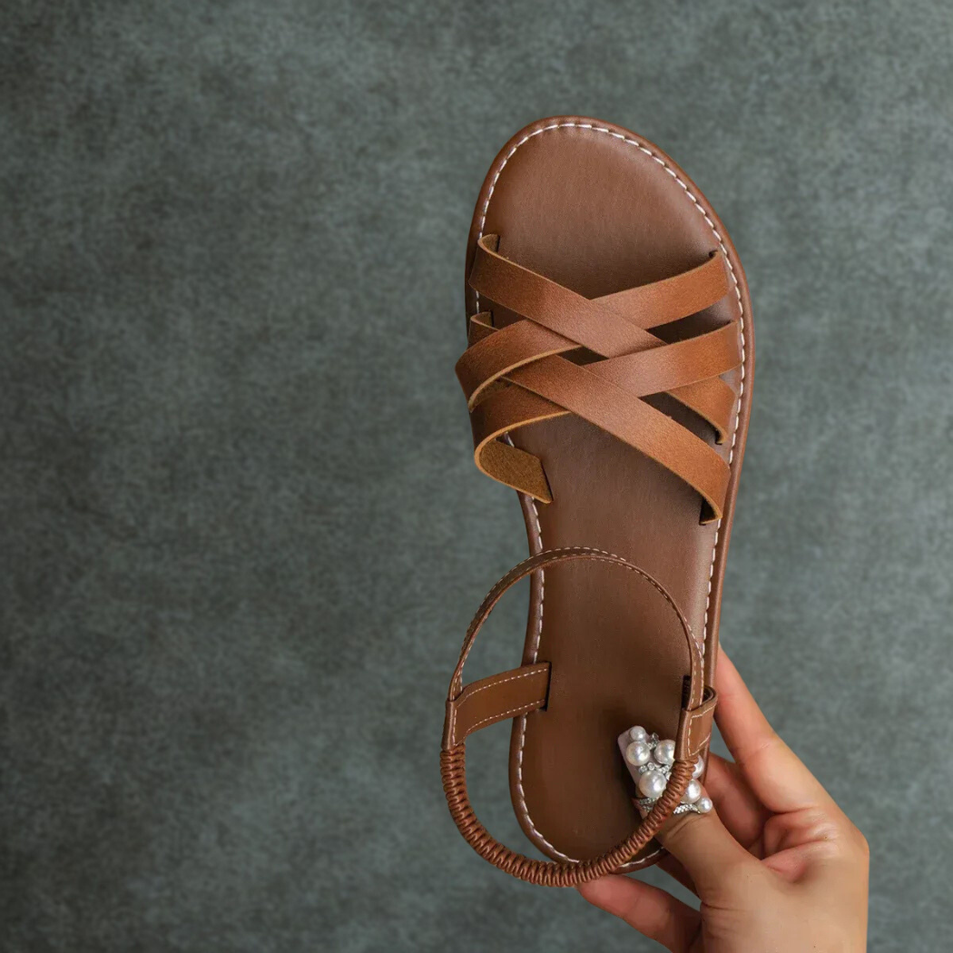 FERN | BRAIDED ANKLE STRAP SANDALS
