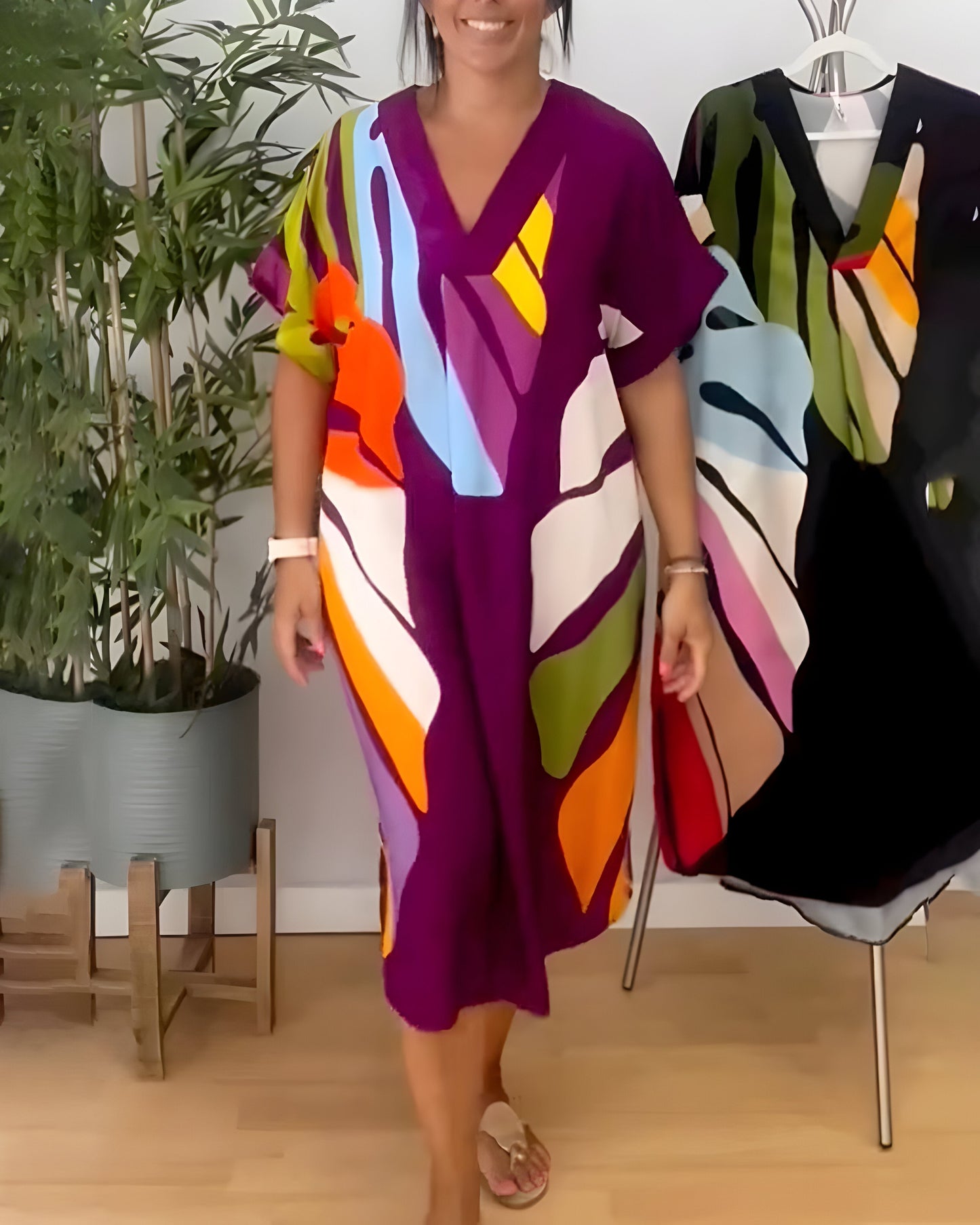 Emelia | Abstract Print Dress