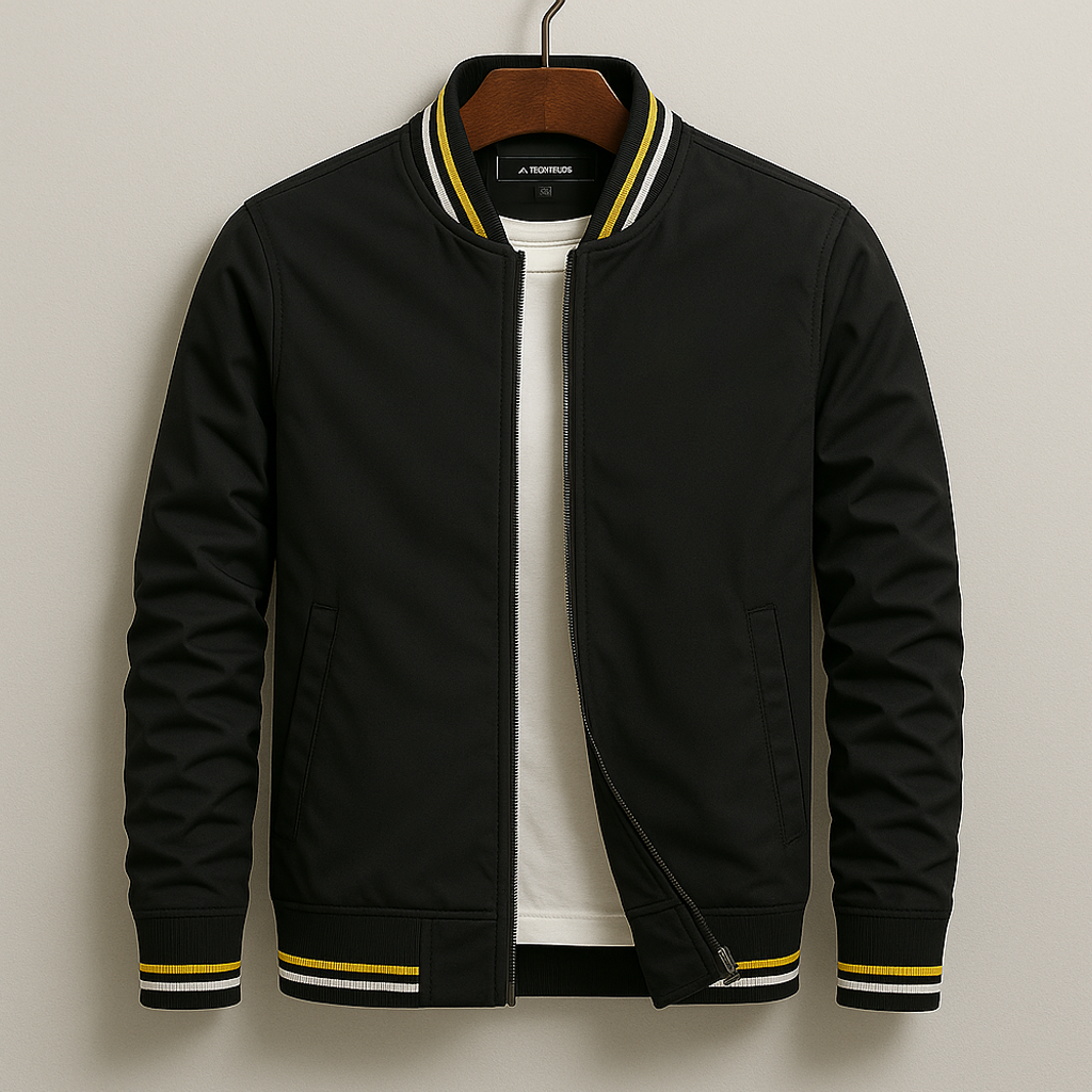 Henry Elegant Striped Bomber Jacket