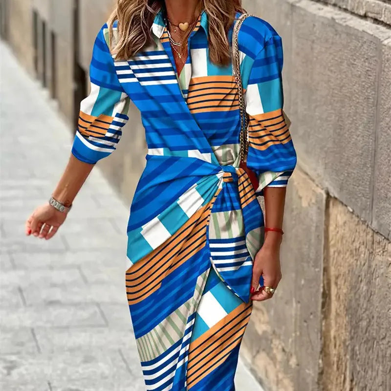 Diane - Wrap dress with 3/4 sleeves for women