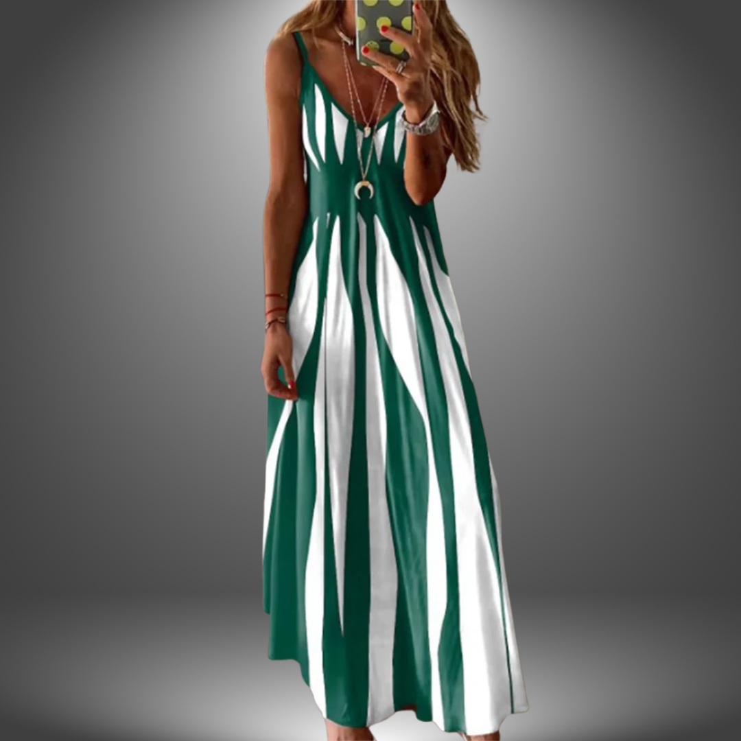 Solisse | Striped Sleeveless Maxi Dress