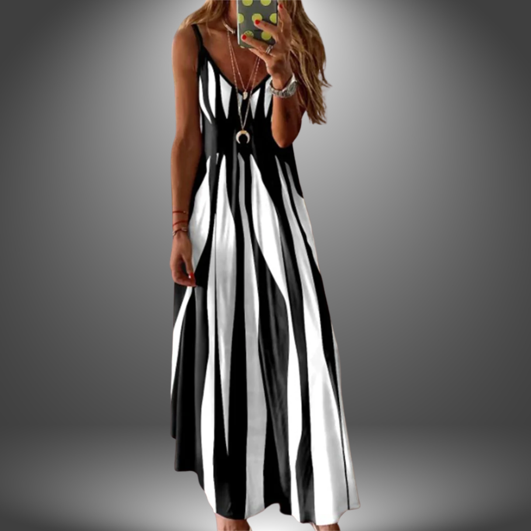 Elowen | Effortless Summer Striped Maxi Dress