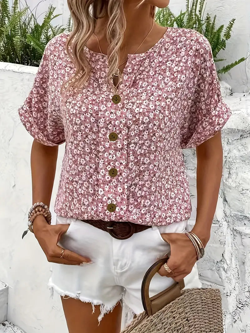 Jelena | Elegant Summer Floral Top
