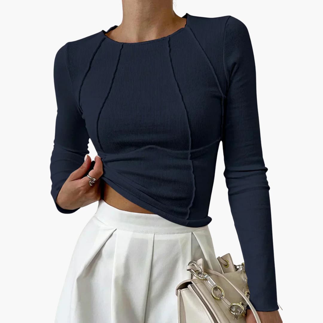 Saskia | Sculpted Seam Long Sleeve Top