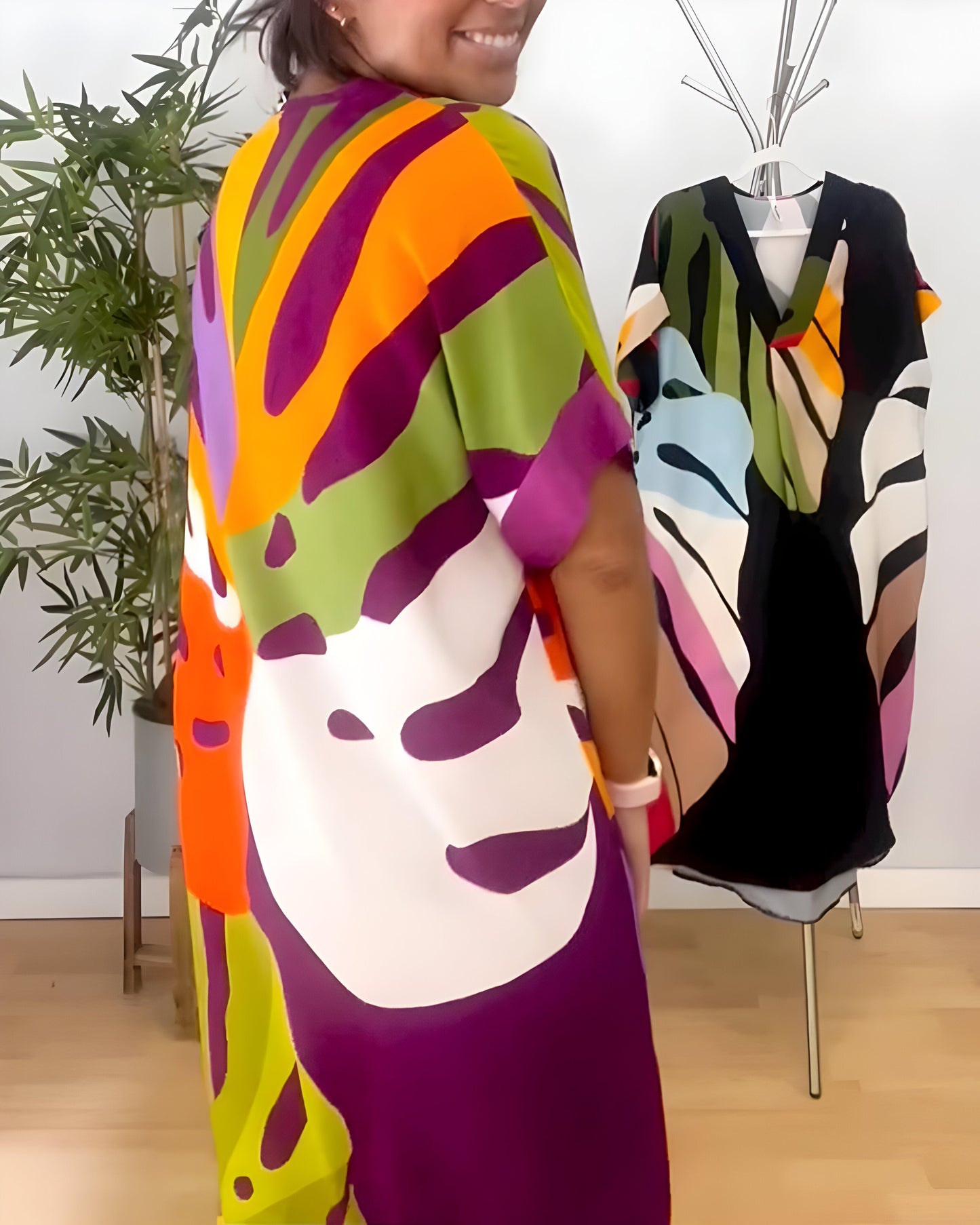Emelia | Abstract Print Dress