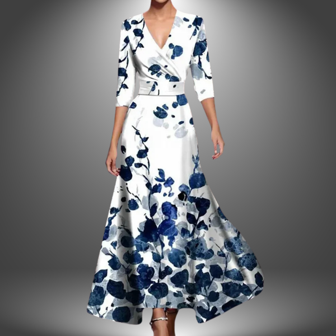 Sole | Elegant Bold Floral Long Dress