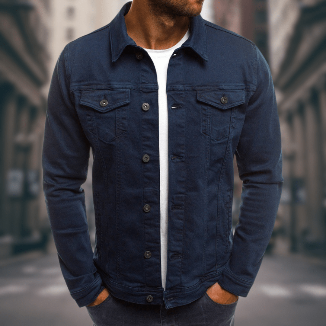 Giovanni - Slim Fit, Lightweight Denim Jacket for Daily Wear