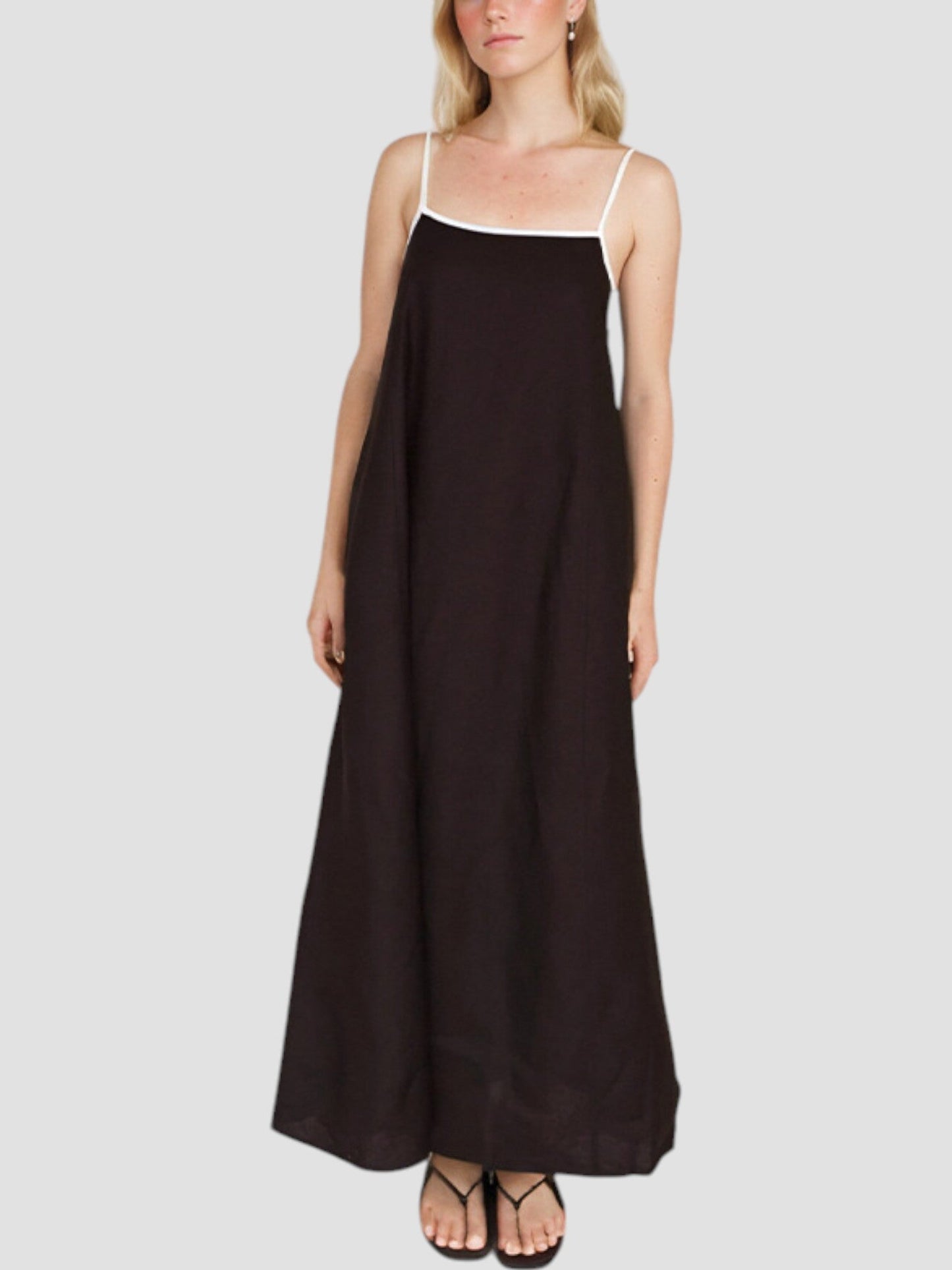 Carmela | Beige Boho Stripe Dress