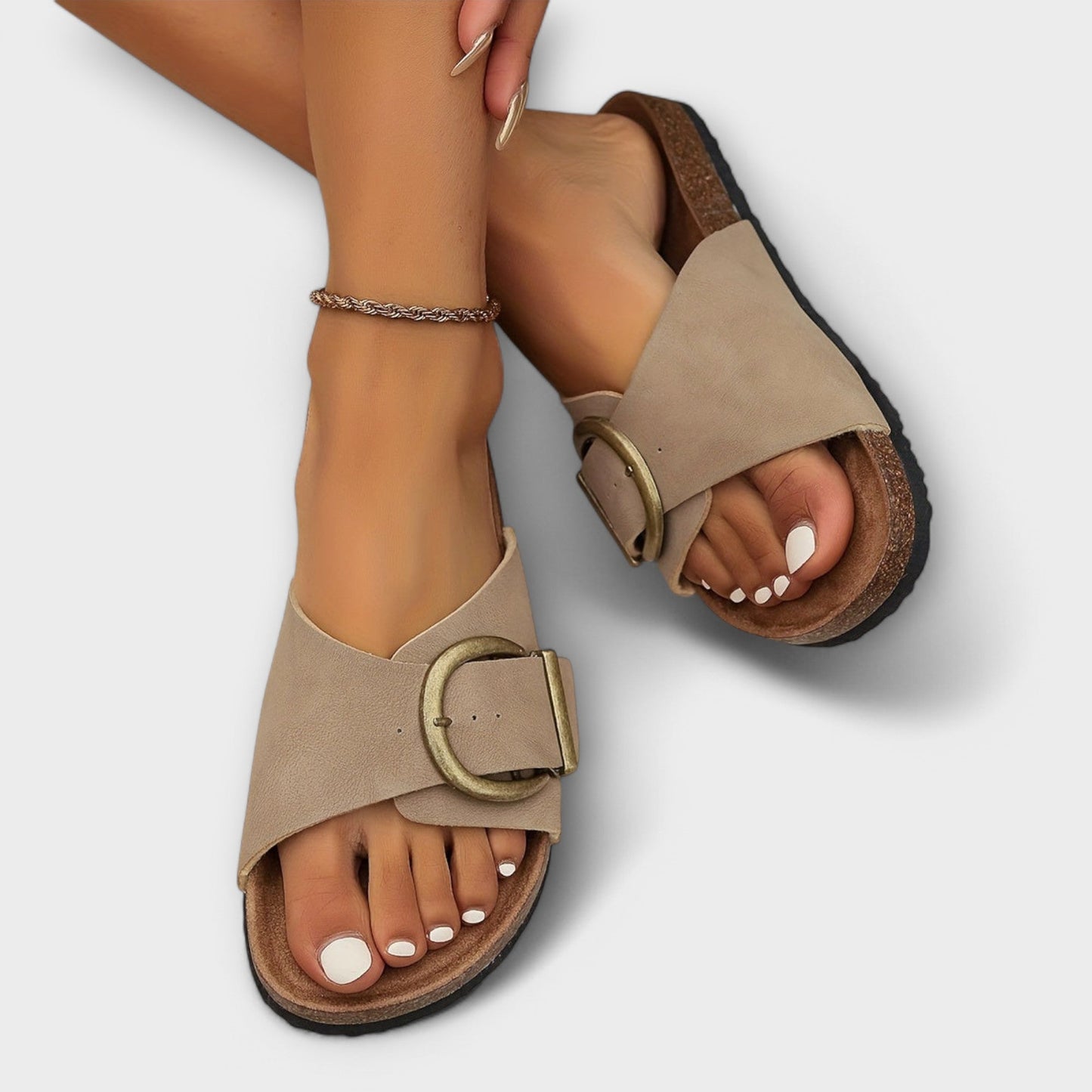 MARGIE | SANDALS WITH BUCKLE STRAP DESIGN