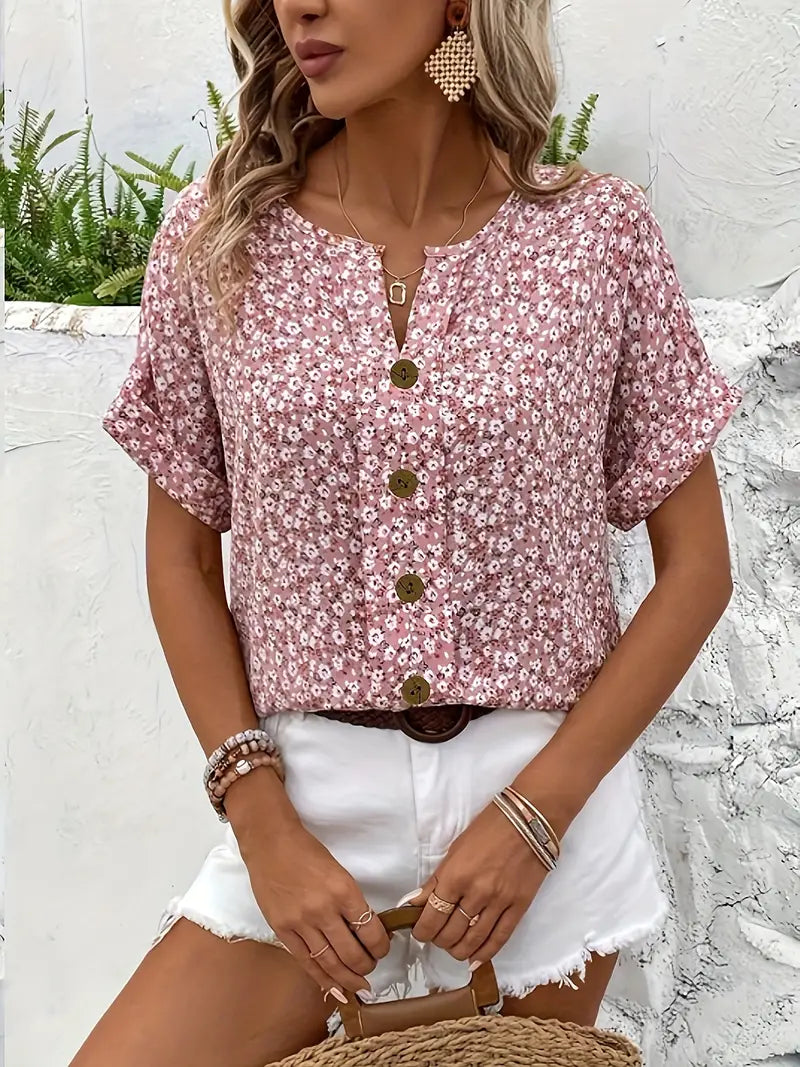 Jelena | Elegant Summer Floral Top