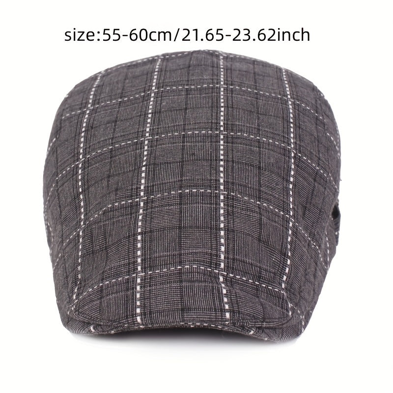Averton™ | Check Pattern Cap – Smart, Packable & Everyday Stylish