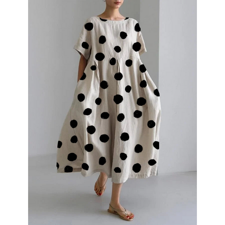 Ivy | Casual Long Dress with Iconic Polka Dots