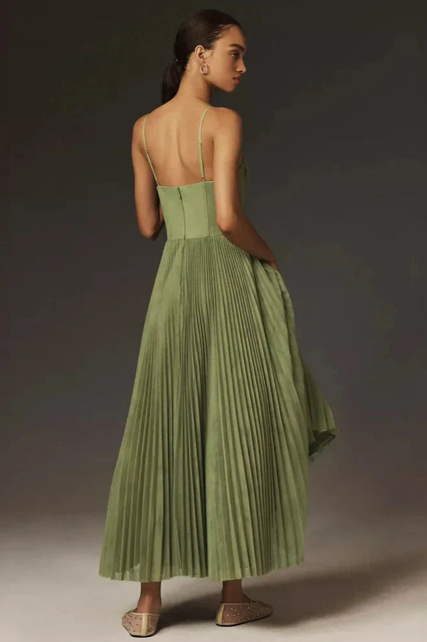 Claire | Pleated Tulle Draped Dress