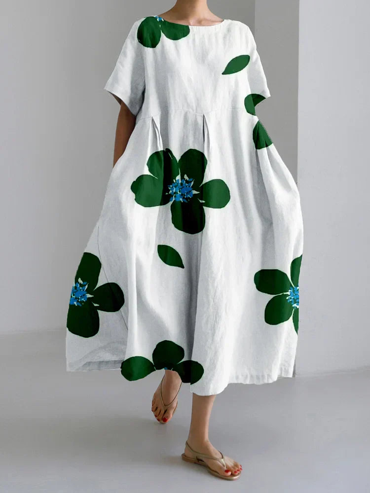 Sylvie | Long Summer Dress with Vivid Flowers