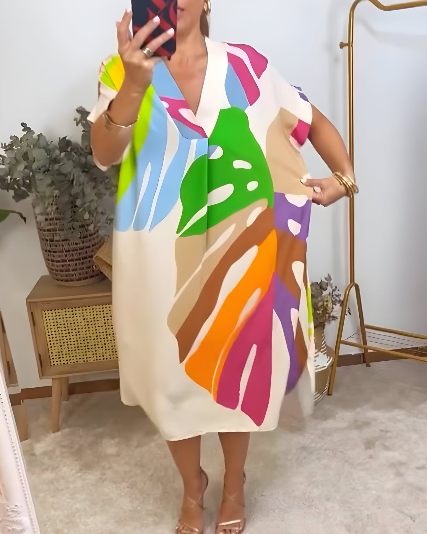 Emelia | Abstract Print Dress
