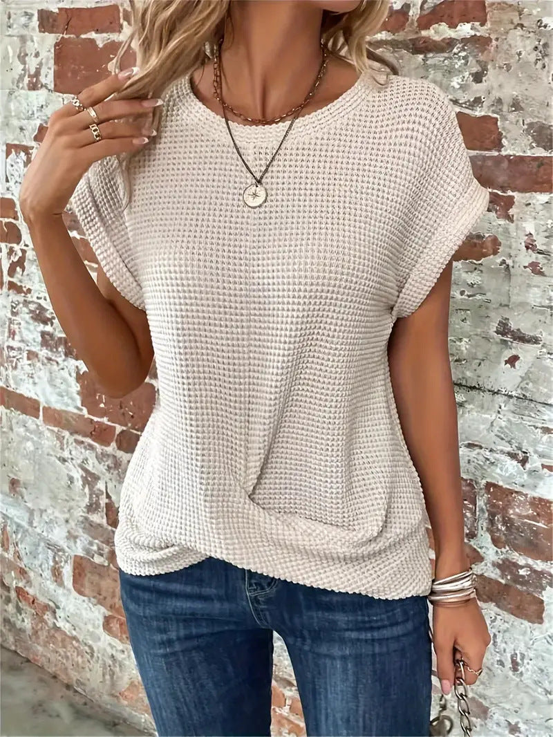 Tegan | Waffle Knit Casual Tee