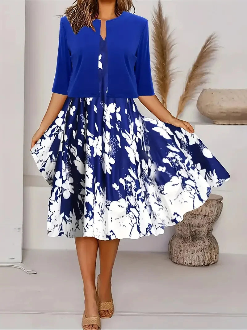 Emilie - Chic ladies summer midi dress with blazer
