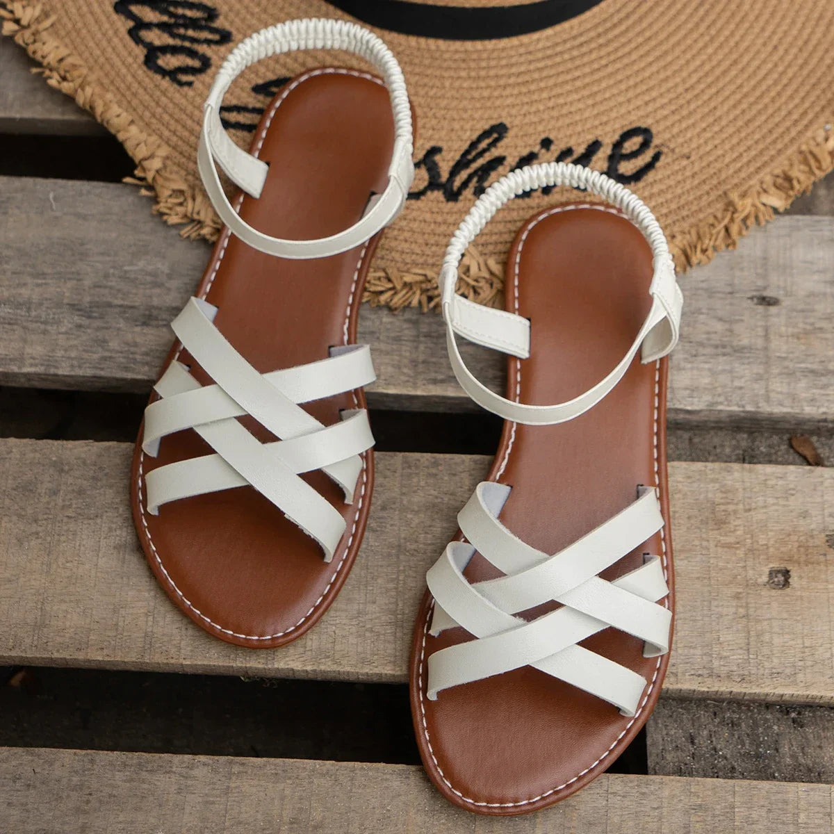 FERN | BRAIDED ANKLE STRAP SANDALS