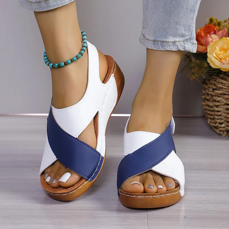GWEN | TWO-TONE COMFORT SANDALS