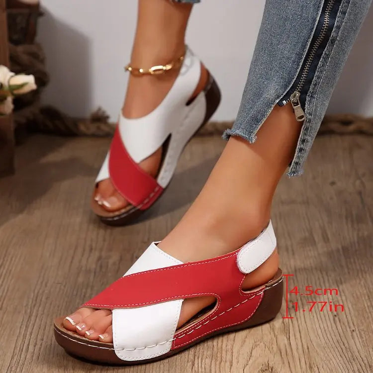 GWEN | TWO-TONE COMFORT SANDALS