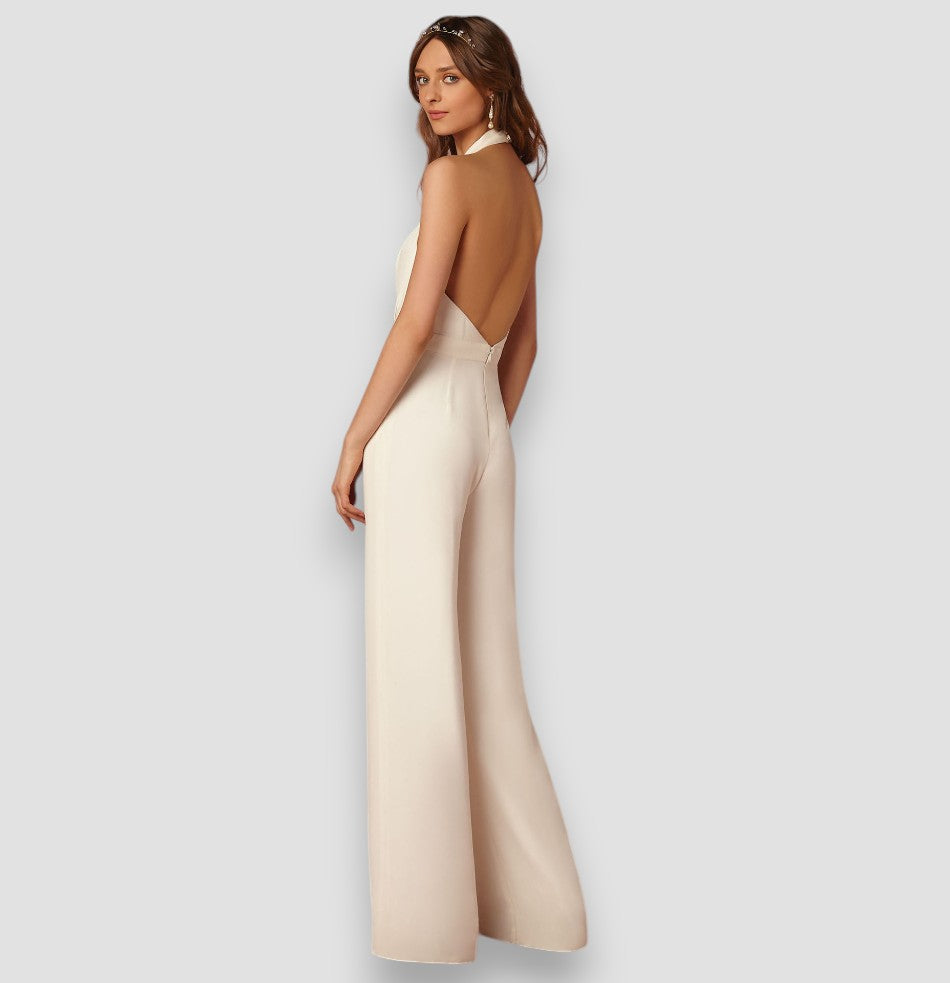 Bea | Minimal Ivory Jumpsuit