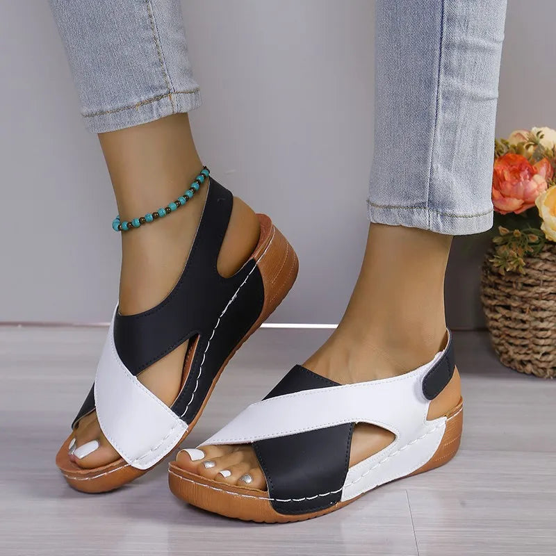 GWEN | TWO-TONE COMFORT SANDALS