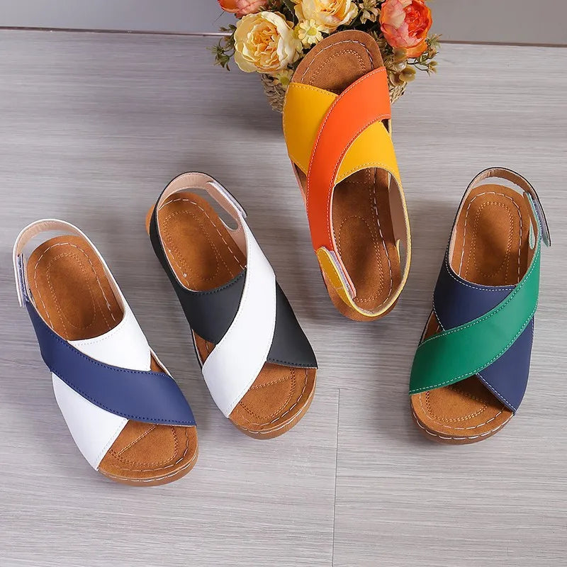 GWEN | TWO-TONE COMFORT SANDALS