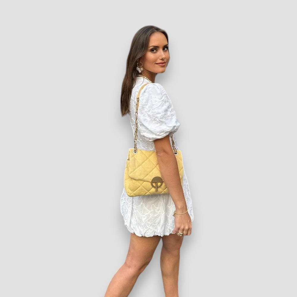 Charlie | White Button-Up Midi Dress