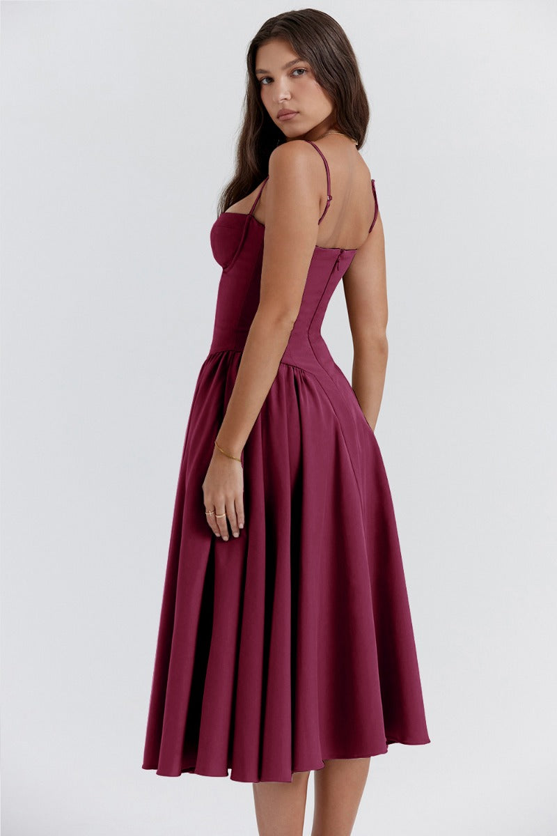 Joanne - Sophisticated sleeveless corset dress
