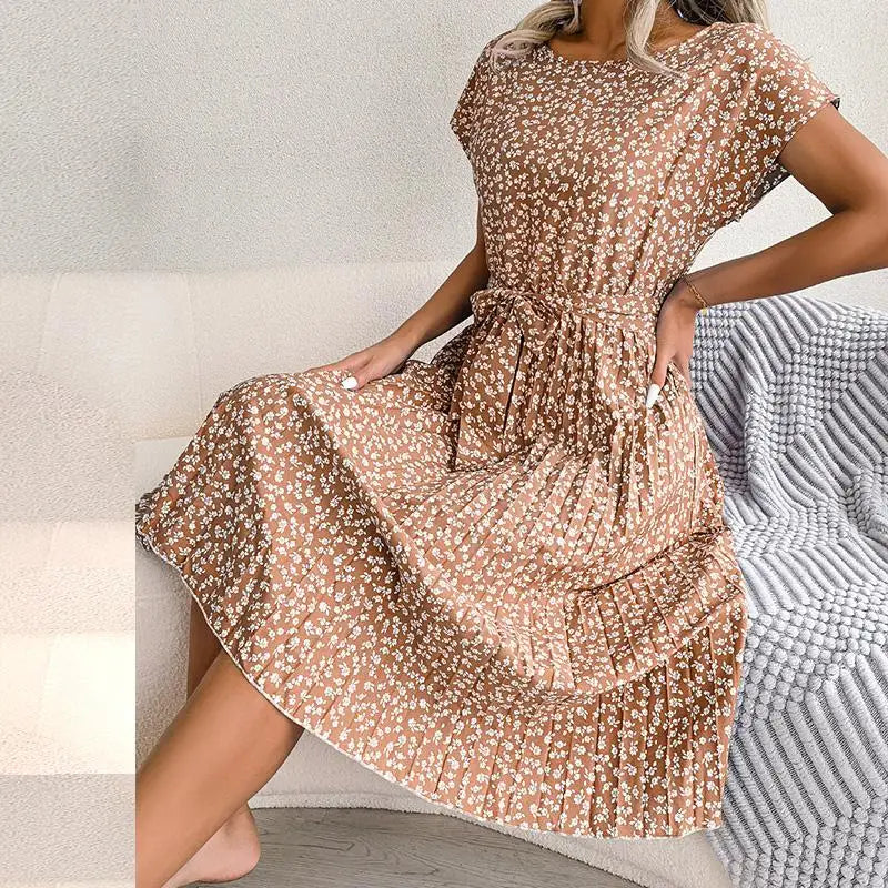 Zoe - Floral Print Wrap Midi Dress
