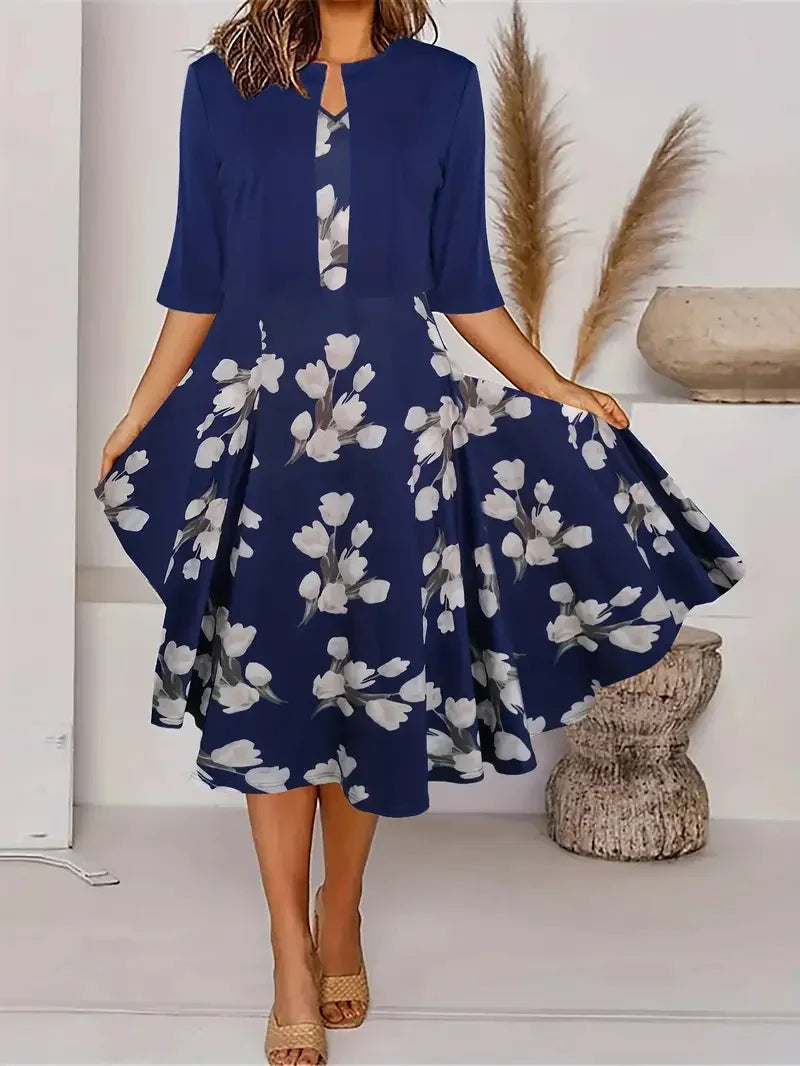 Emilie - Chic ladies summer midi dress with blazer