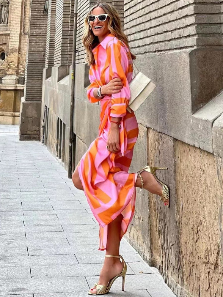 Diane - Wrap dress with 3/4 sleeves for women