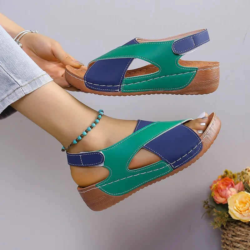 GWEN | TWO-TONE COMFORT SANDALS
