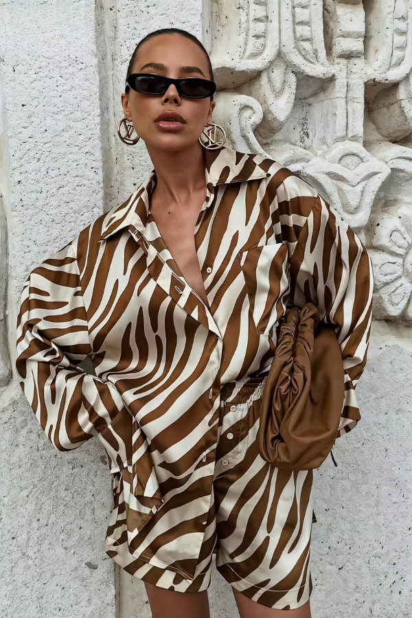 Women's Loungewear Set - Stylish Zebra Print for Ultimate Comfort