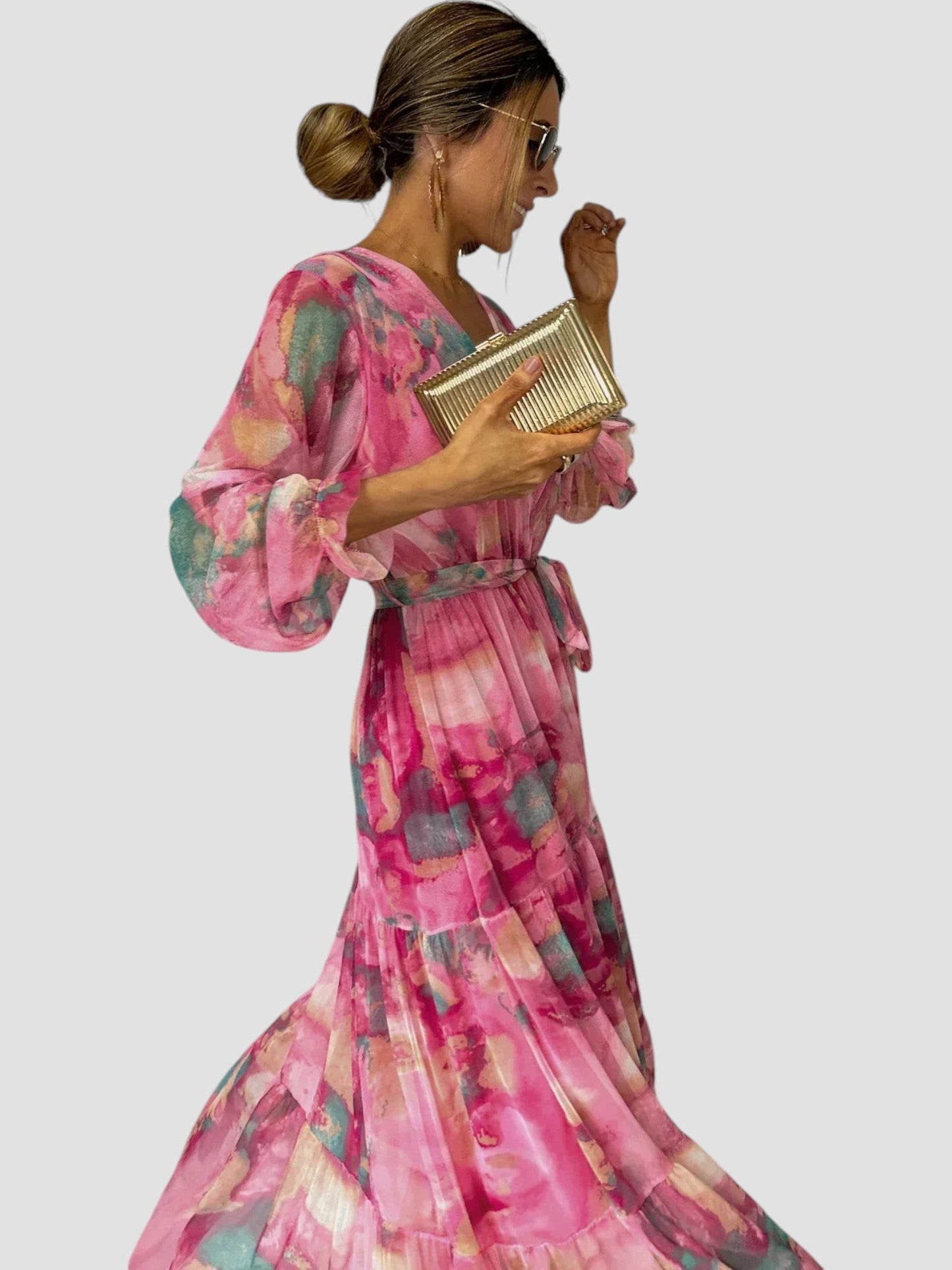 Arianna | Vibrant Pink Elegance Dress