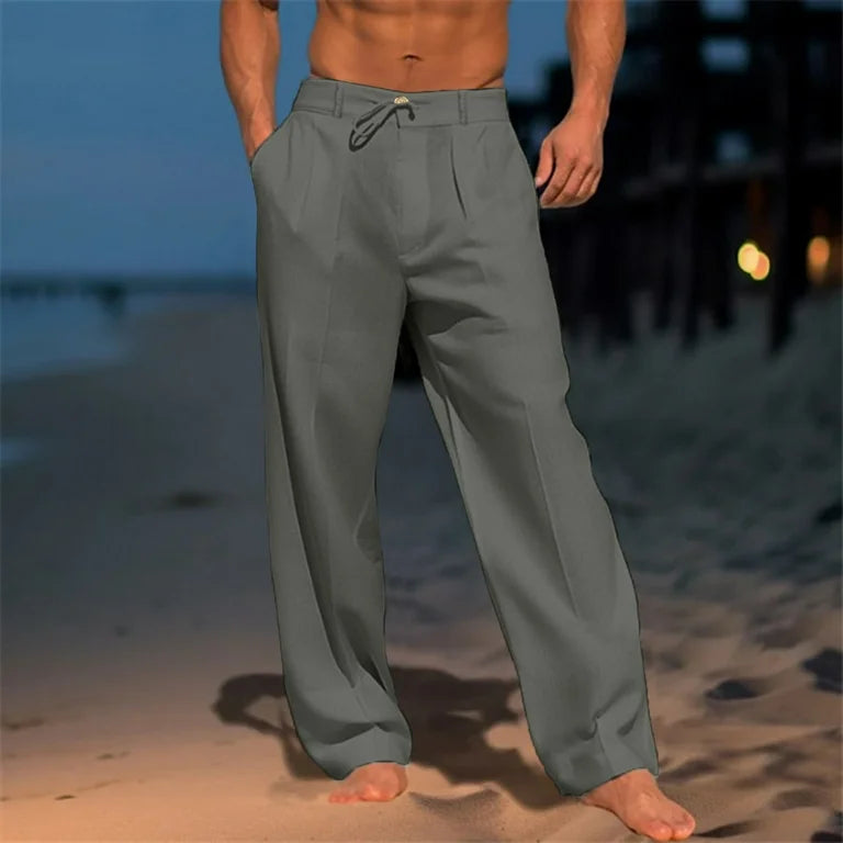 Andrei - Plain Linen Trousers