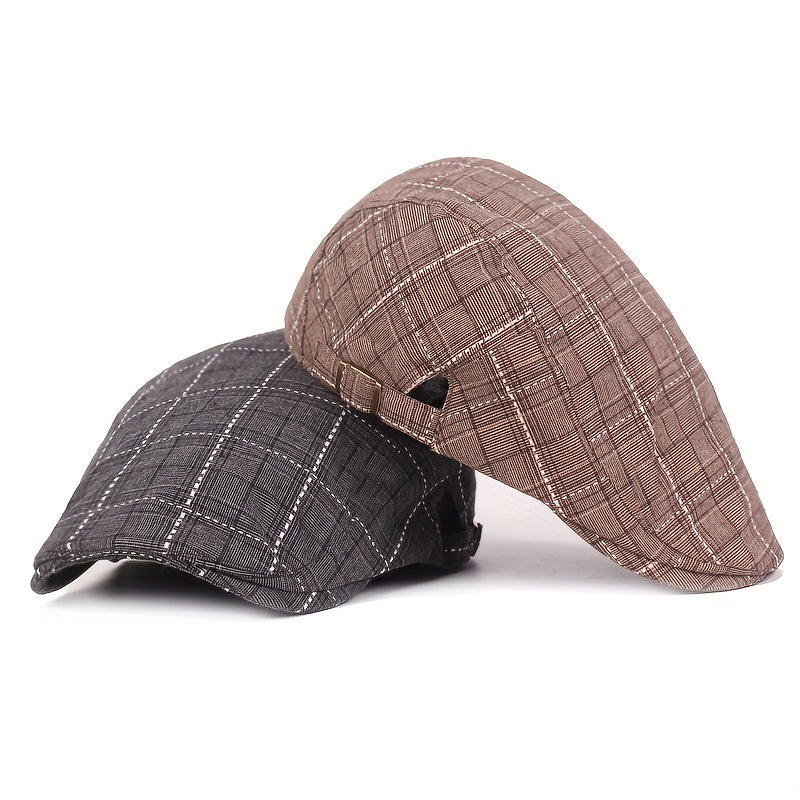 Averton™ | Check Pattern Cap – Smart, Packable & Everyday Stylish