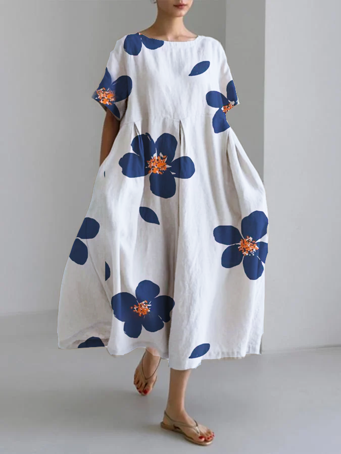 Sylvie | Long Summer Dress with Vivid Flowers