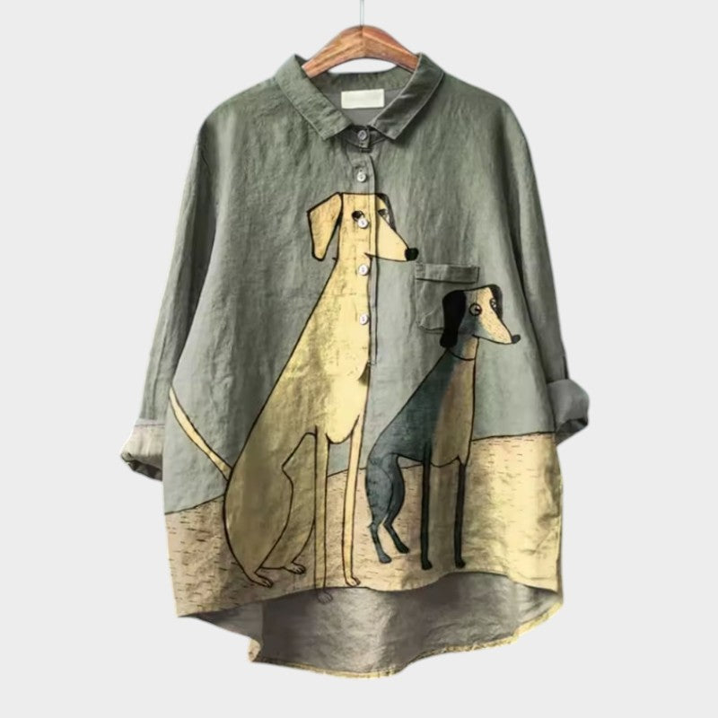 Asta – Flattering Furry Friend Blouse